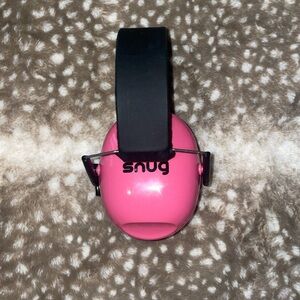 Pink and black “snug” noise canceling kids headphones
